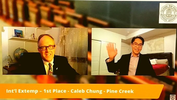 International Extemporaneous Speaking - 1st Place - Caleb Chung - Pine Creek